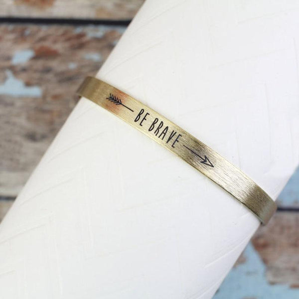 Be Brave Inspirational Quote Bracelet