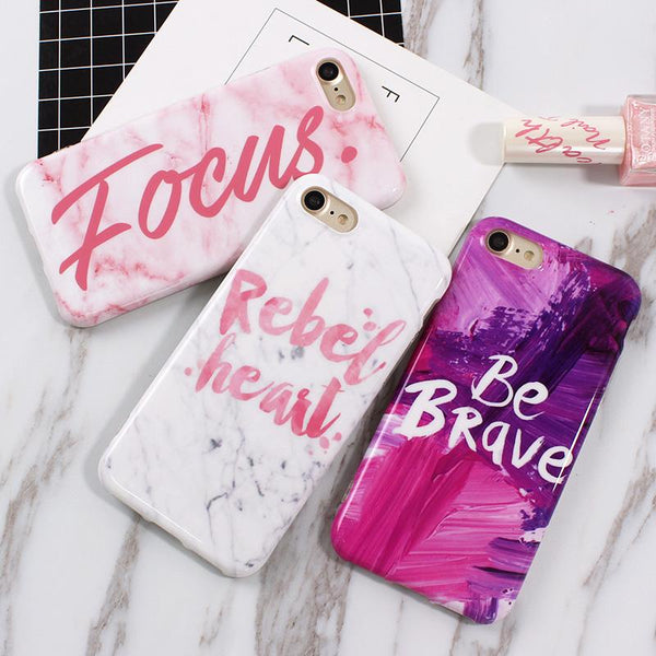 nspired Quote Marble TPU Case