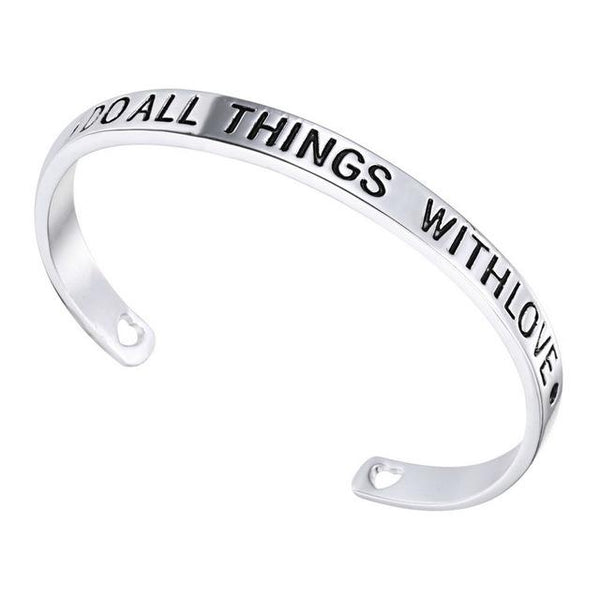 Inspirational Quote Cuff Bracelet