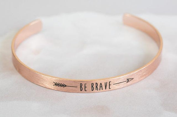Be Brave Inspirational Quote Bracelet